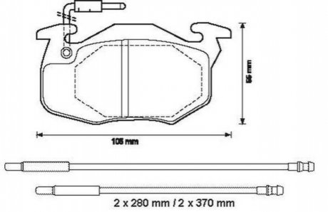 CITROEN Тормозные колодки передні ZX 91-,Peugeot,Renault Clio Jurid 571525J (фото 1)