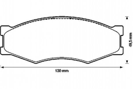 NISSAN Гальмівні колодки передние Bluebird Jurid 572312J (фото 1)
