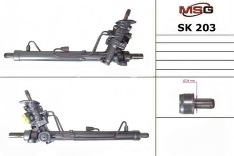 Рульова рейка з ГПК нова SEAT CORDOBA (6L2) 02-09;SKODA FABIA (6Y2) 99-08;VW POLO (9N_) 01-09 MSG SK203 (фото 1)