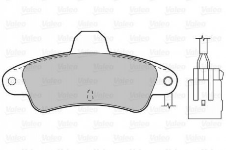 Колодки дискового тормоза Valeo 598035