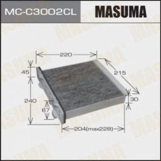 Фильтр воздушный кондиционера (салона) Masuma MCC3002CL (фото 1)