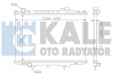 Радіатор охлаждения Nissan NP300 (08-), Pick Up (98-) 2.5D KALE OTO RADYATOR 362900 (фото 1)