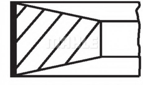Кільця поршневі.комплект Mahle 007RS001050N0 (фото 1)