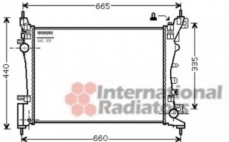 Радиатор охолодження Van Wezel 37002574 (фото 1)