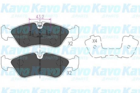 Колодки дискового тормоза KAVO KBP-1004 (фото 1)