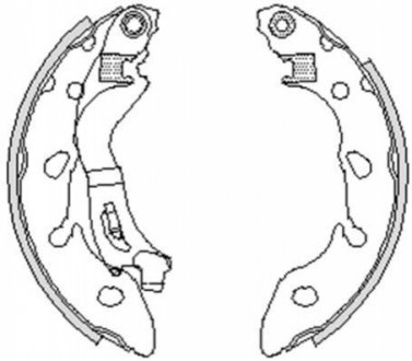 Колодки тормозные барабанні Fiat 500 07> Panda 03> / задн (Z4249.00) WOKING Z424900 (фото 1)