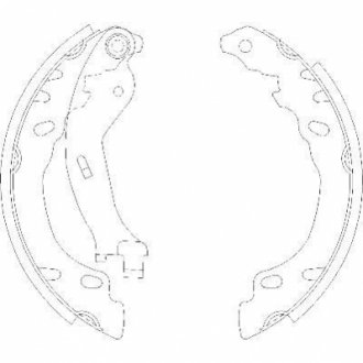 Колодки тормозные барабанні Fiat 500 07> Panda 03> / задн / Bosch ver. (Z4158.0 WOKING Z415800 (фото 1)