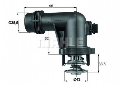 Термостат БМВ 3 (е36, е46) BEHR-HELLA TM15105 (фото 1)