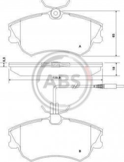 Колодки дискового тормоза A.B.S 37019