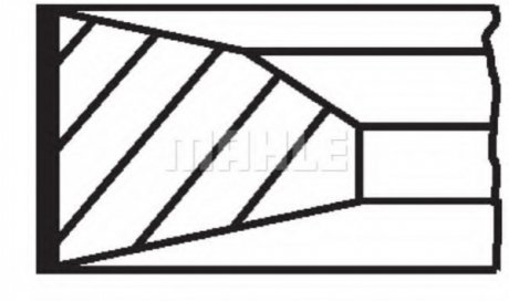 Кільця поршневі.комплект Mahle 227RS001150N0 (фото 1)