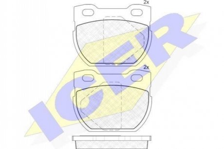 Комплект гальмівних колодок (дискових) ICER 141090 (фото 1)