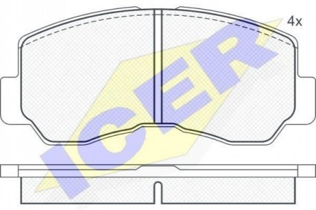 Комплект гальмівних колодок (дискових) ICER 140623 (фото 1)