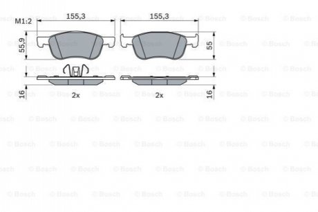 Гальмівні колодки дискові Bosch 0986424867 (фото 1)