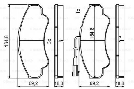 Гальмівні колодки дискові Bosch 0986494850 (фото 1)