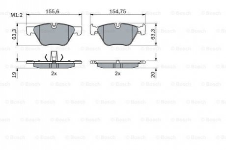 Гальмівні колодки дискові Bosch 0986424620 (фото 1)