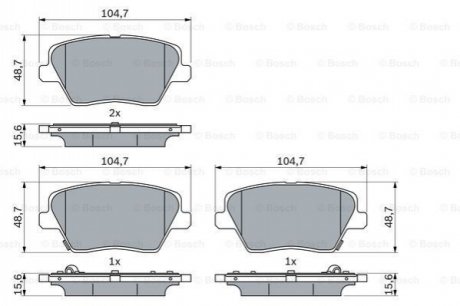 Гальмівні колодки дискові Bosch 0986424864 (фото 1)