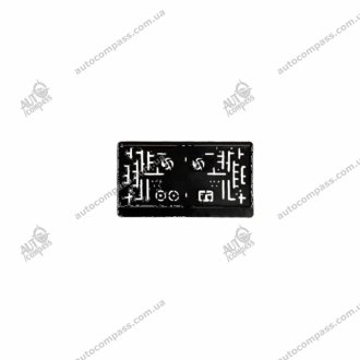 Рамка номера пластик чорна квадратна USA (чорна) Vitol 50603