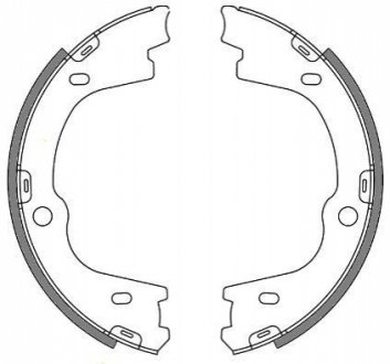 Колодки стояночного тормоза (Remsa) Hyundai ix55 08> H-1 08> WOKING Z4673.00 (фото 1)