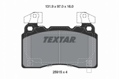 Комплект гальмівних колодок TEXTAR 2591503 (фото 1)