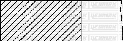Комплект поршневих кілець (83.40/ +0.40) (1,5/1,5/2,0) OPEL Insignia/Astra J 2.0CDTI -15 (4цл.) (A 20DTH) YENMAK 91-09790-040 (фото 1)
