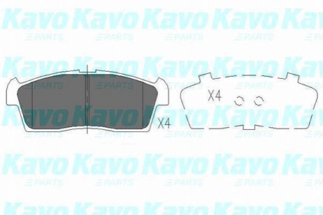 PARTS SUZUKI Гальмівні колодки ALTO VI (FF) 1.1 04-08, MITSUBISHI i MiEV 09-20 KAVO KBP-8521 (фото 1)