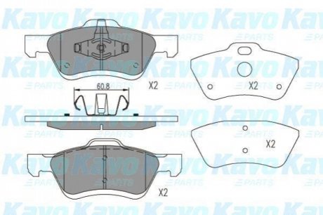 PARTS MAZDA Гальмівні колодки передн. TRIBUTE 04-, FORD MAVERICK 01- KAVO KBP-4564 (фото 1)