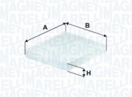 CITROEN фільтр повітр. салону (вугілля) C5 III 08- Magneti Marelli 350208065510 (фото 1)