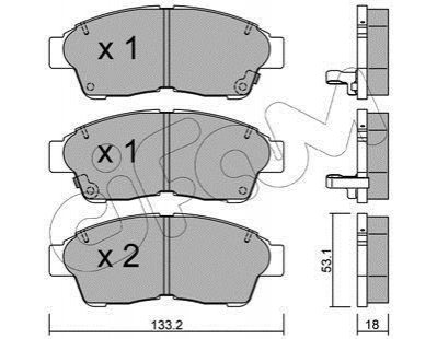 TOYOTA Гальмівні колодки передн. Camry,Carina E,Corolla 92- Cifam 822-149-0 (фото 1)