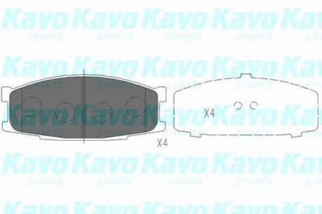 PARTS MITSUBISHI К-т гальмівних колодок передніх Canter KAVO KBP-5527 (фото 1)