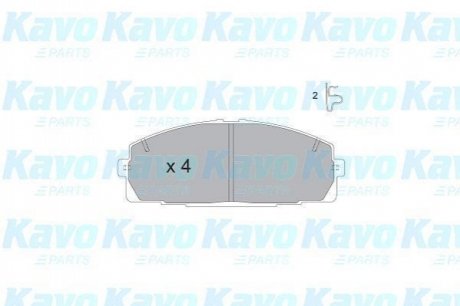 PARTS TOYOTA Тормозные колодки передн.Dyna 2.5/3.0D 01- KAVO KBP-9124 (фото 1)