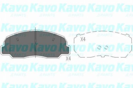 PARTS TOYOTA Гальмівні колодки пер. Land Cruiser -96 KAVO KBP-1504 (фото 1)