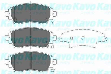 PARTS IVECO Колодки гальмівні пер./задн. DAILY 96 KAVO KBP-9010 (фото 1)