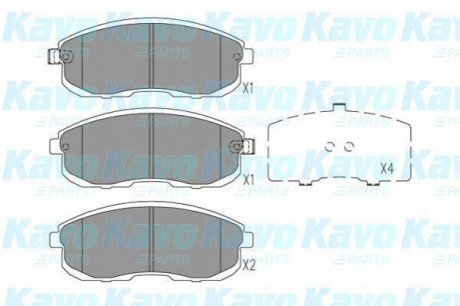 PARTS NISSAN Тормозные колодки передн.Maxima QX KAVO KBP-6596 (фото 1)