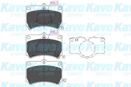 PARTS MAZDA Колодки тормозные передн.323 85-93 KAVO KBP-4517 (фото 1)