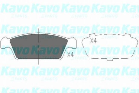 PARTS DAEWOO Тормозные колодки передн.Tico 95- KAVO KBP-8515 (фото 1)