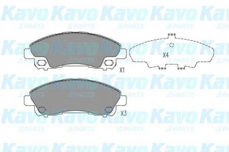 PARTS MITSUBISHI Колодки гальмівні Canter 12- KAVO KBP-5549 (фото 1)