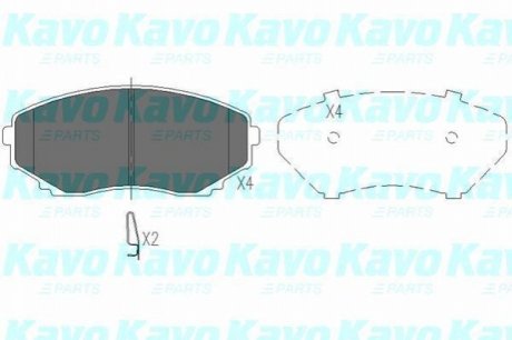 PARTS MAZDA Гальмівні колодки передн. MPV 95- KAVO KBP-4530 (фото 1)