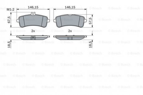 Гальмівні колодки дискові Bosch 0986494764 (фото 1)