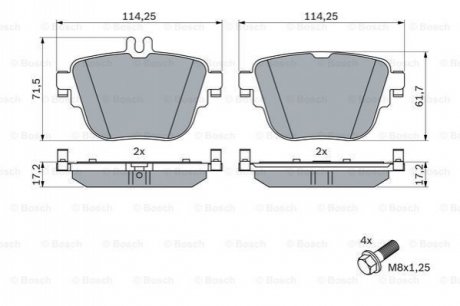 Гальмівні колодки дискові Bosch 0986424859 (фото 1)