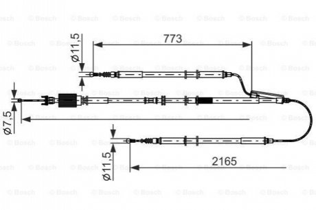 Гальмівний трос Bosch 1987482806 (фото 1)