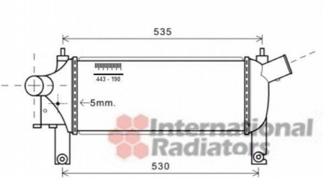 Інтеркулер NISSAN NAVARA (2005) 2.5 DCI (вир-во) Van Wezel 13004339 (фото 1)