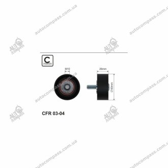 CITROEN BERLINGO 1.9D 98-Ролік Паса генератора Паразитний 60*26 CAFFARO CFR03-04