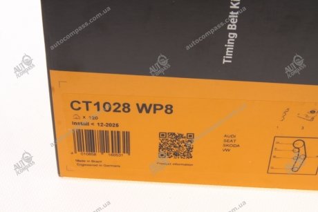 Комплект пасу ГРМ з насосом Skoda Fabia 1.9TDI 00- Contitech CT1028WP8